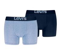 LEVIS Men's Optical Illusion Organic Cotton Boxer, Blue Combo, L (Pack of 2)