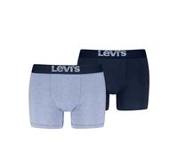 LEVIS Men's Optical Illusion Organic Cotton Boxer, Blue Combo, L (Pack of 2)