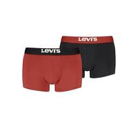 LEVIS Men's Organic Cotton Trunk, red/Black, S (Pack of 2)