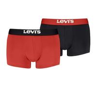 LEVIS Men's Organic Cotton Trunk, red/Black, XL (Pack of 2)