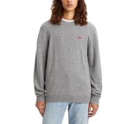Levi's Men's Original Housemark Sweater Sweatshirt, Mid Tone Grey Heathe, XS
