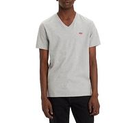 Levi's Men's Original Housemark V-Neck T-Shirt, Mid Tone Grey Heather, XS