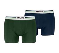 LEVIS Men's Placed Sprortswear Logo Boxer, Green/Blue, M (Pack of 2)