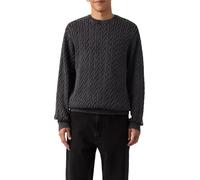 Levi's Men's Presidio Crew Pullover Sweater, Cable Rib Pirate Bla, M