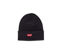 Levi's Men's Red Batwing Embroidered Slouchy Beanie, Black (Regular Black 59), One Size