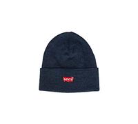 Levi's Men's Red Batwing Embroidered Slouchy Beanie, Blue (Navy Blue 17), One Size