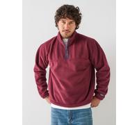 Levi's Mens Redwood Quarter Zip Fleece Sweatshirt, Red, Size Xl, Men Red