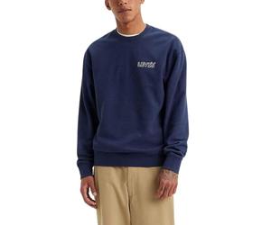 Levi's Men's Relaxd Graphic Crew Sweatshirt, Chrome Headline Naval Academy, XS