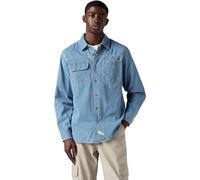 Levi's Men's Shirt Auburn Worker with Pointed Collar, Relaxed Fit, Blue (Kapri Indigo Stripe), L