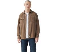 Levi's Men's Shirt Auburn Worker with Pointed Collar, Relaxed Fit, Brown (Hall Rain Drum Garme), S