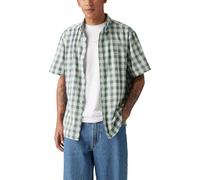 Levi's Men's Short Sleeve Authentic Button Down Shirt Xavier Plaid Vintage Indigo X Multi Colour M