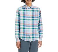 Levi's Men's Short Sleeve Classic Pocket Tee T-Shirt, Heath Plaid True Blue, M