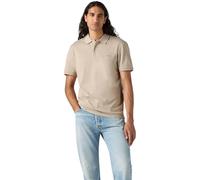 Levi's Men's Short Sleeve Polo Shirt Housemark with Stretch, Slim Fit, Beige (Vintage Khaki), M