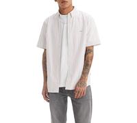 Levi's Men's Short-Sleeved Authentic Button Shirt, Cupertino Stripe Bri, M