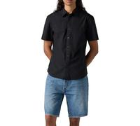 Levi's Men's Shortsleeve Battery Housemark Slim Shirt, Jet Black, M
