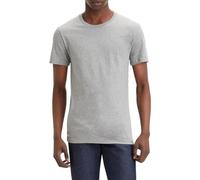 Levi's Men's Slim 2-pack Crewneck Tee, White/ Med Heather Grey, XXL