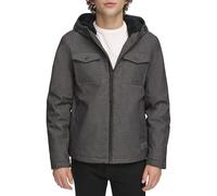 Levi's Men's Soft Shell Hooded Storm Coat (Regular & Big & Tall Sizes) Insulated Jacket, Graphite Heather Sherpa, XL