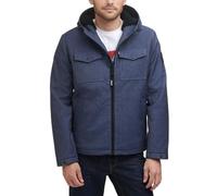 Levi's Men's Soft Shell Two Pocket Hooded Trucker Jacket Insulated, Midnight Heather Sherpa, 3XL