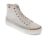 Levi's Mens Square Hi Twill and Suede Hightop Casual Sneaker Shoe Ecru