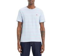 Levi's Men's Ss Original Housemark Tee Chesthit Logo T-Shirt, Seaside Stripe Soft Chambray Jersey, S