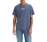 Levi's Men's Ss Relaxed Fit Tee T-Shirt, Wave AOP Hl Logo Vintage Indigo X, S