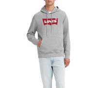 Levi's Men's Standard Graphic Sweatshirt Hoodie, Logo Two Color Heather Gray, M