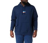 Levi's Men's Standard Graphic Sweatshirt Hoodie, Mini Sportswear Dress Blues, S
