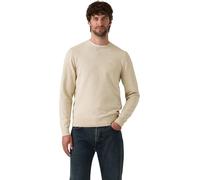 Levi's Men's Sweatshirt Lightweight Housemark with Stretch, Crew Neck, Beige (White Peppercorn HEA), S