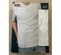 Levi's Men's Levis Men's V-neck 2p T Shirt, White (White 300), XL UK