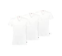LEVIS Men's T-Shirt, White, S (Pack of 3)