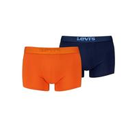 Levi's Men's Trunk Underwear, Orange/Navy, 8 (Pack of 2)