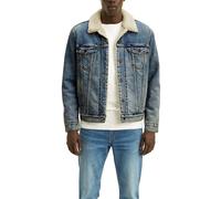 Levi's Men's Type III Sherpa Jacket, Mustard Blue Denim, L