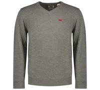 Levi's Men's V Neck Hm Sweater Pullover, Mid Tone Grey Heathe, S