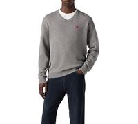 Levi's Men's V Neck Hm Sweater Pullover, Mid Tone Grey Heathe, XL