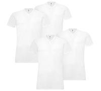 Pack of 2 Cotton T-Shirts with V-Neck white/white