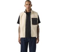 Levi's Men's Vest Joonie Sherpa with Zip, Standard Fit, Off White (Oatmeal), S