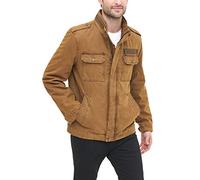 Levi's Men's Washed Cotton Two Pocket Military Jacket, Worker Brown, XXL Tall