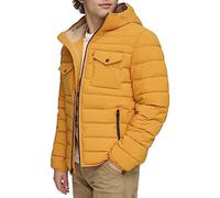 Levi's Men's Water Resistant Performance Stretch Hooded Puffer Jacket, Harvest Sun, L