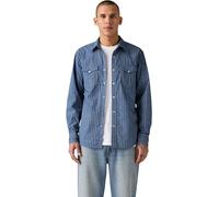 Levi's Men's Western Shirt Barstow mit Pointed Collar, Regular Fit, Blue (Bjorn Geo Stripe Estate Blue), M