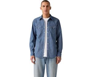 Levi's Men's Western Shirt Barstow mit Pointed Collar, Regular Fit, Blue (Bjorn Geo Stripe Estate Blue), M