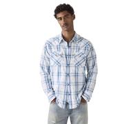 Levi's Men's Western Shirt Barstow mit Pointed Collar, Regular Fit, Blue (Dragon Flies), M