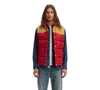 Levi's men's WESTERN SUPER PUFFER VST denim vest, RHYTHMIC RED, S
