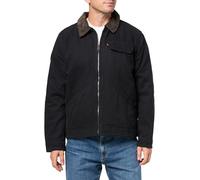 Levi's Men's Workwear Cotton Canvas Corduroy Collar Depot Jacket, Black Quilt Lined, XL