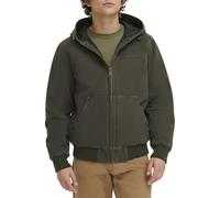 Levi's Men's Workwear Cotton Canvas Hoody Bomber Jacket (Regular & Big & Tall Sizes), Olive Quilted, Small