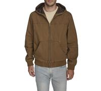 Levi's Men's Workwear Cotton Canvas Hoody Bomber Jacket (Regular & Big & Tall Sizes) Washed, Brown Lightweight, XXL
