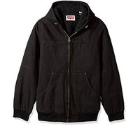 Levi's mensLM5TC521Tall Cotton Canvas Workwear Hoody Bomber With Full Sherpa Lining Denim Jacket - black - 3X-Large Tall