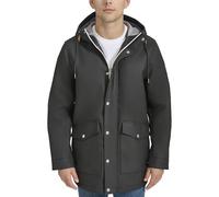 Levi's mensLM7RU619Rubberized Rain Parka Jacket Faux Leather Jackets - Black - Small