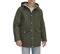 Levi's mensLM7RU619Rubberized Rain Parka Jacket Faux Leather Jackets - Green - X-Large