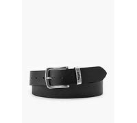 Levi's Metal Two Horse Keeper Leather Belt, Black, Size 85, Men Black