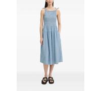 Levi's Monaco smocked tie-strap midi dress - Blue XS